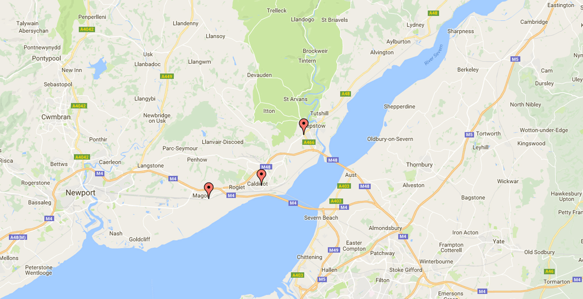 Map showing locations of Marlow Vet Surgeries